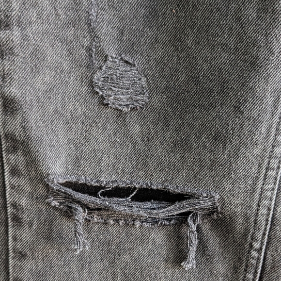 White Fox Jeans, Size XS, Black, Distressed - Picture 3 of 12